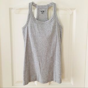 Heather Gray tank top with build in bra